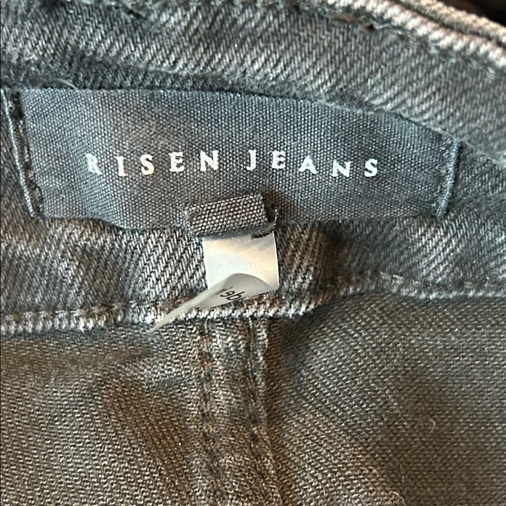 Risen Kira High-Rise Slim Straight Jeans in black size 27